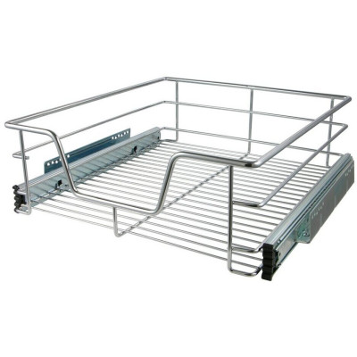 Teleskopický koš se zásuvkami, 60 cm, stříbrný - A Teleskopický koš se zásuvkami, 60 cm, stříbrný - A