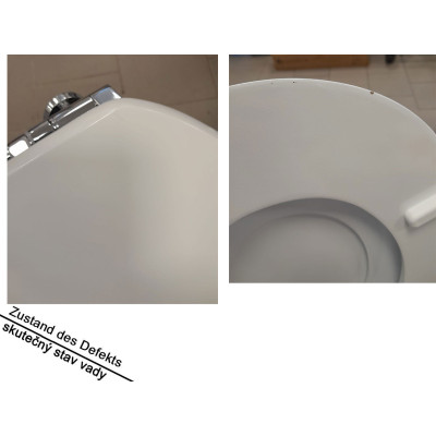 Dětské WC sedátko Kidi, MDF, bílá, s tlumeným zavíráním - B