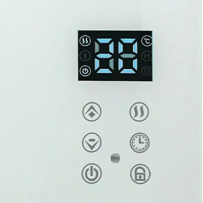 Skleněný konvektor, 2000 W, 89,4 × 43 cm, bílý - B Skleněný konvektor, 2000 W, 89,4 × 43 cm, bílý - B