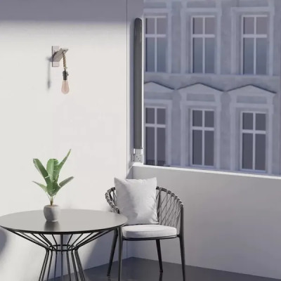 Balkonový vějíř/markýza, antracit, 140 × 140 cm - A Balkonový vějíř/markýza, antracit, 140 × 140 cm - A
