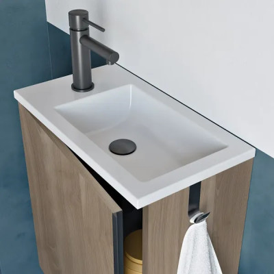 Koupelnový set Indus, 46 cm, dřevotříska, bříza - B Koupelnový set Indus, 46 cm, dřevotříska, bříza - B
