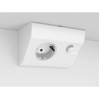 Zrcadlová skříňka LED Lumo, 67,5 x 60 cm, dřevo, bílá - B