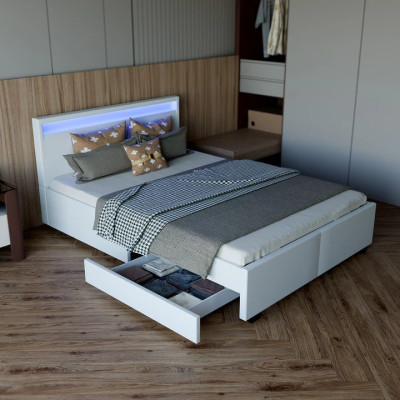 Čalouněná postel Lyon 28961, rám postele s lamelovým roštem, 140 x 200 cm - B Čalouněná postel Lyon 28961, rám postele s lamelovým roštem, 140 x 200 cm - B