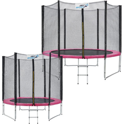 Venkovní trampolína 51366, Ø 244/305 cm, se sítí, krytem okraje, žebříkem a tyčemi - A Venkovní trampolína 51366, Ø 244/305 cm, se sítí, krytem okraje, žebříkem a tyčemi - A