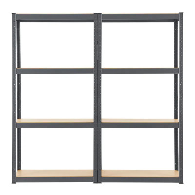Úložný regál 21163, 2 odolné kovové regály, s 8 policemi, 160 x 80 x 40 cm - A Úložný regál 21163, 2 odolné kovové regály, s 8 policemi, 160 x 80 x 40 cm - A