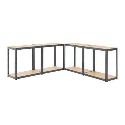 Úložný regál 21163, 2 odolné kovové regály, s 8 policemi, 160 x 80 x 40 cm - A Úložný regál 21163, 2 odolné kovové regály, s 8 policemi, 160 x 80 x 40 cm - A