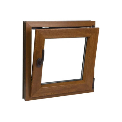 Plastové okno Standard OS 1, P, 60 × 60 cm, dvojsklo, pravé, dub zlatý - A
