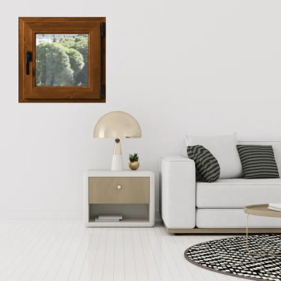 Plastové okno Standard OS 1, P, 60 × 60 cm, dvojsklo, pravé, dub zlatý - A