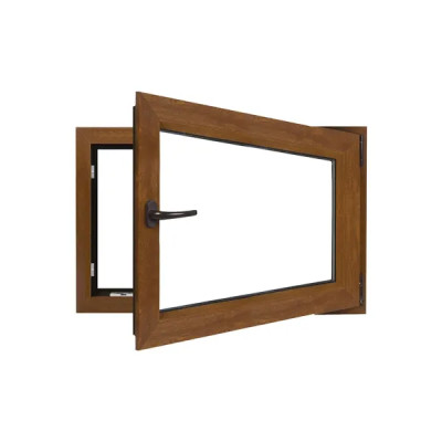 Plastové okno Standard OS 1, P, 90 × 60 cm, dvojsklo, pravé, dub zlatý - A Plastové okno Standard OS 1, P, 90 × 60 cm, dvojsklo, pravé, dub zlatý - A