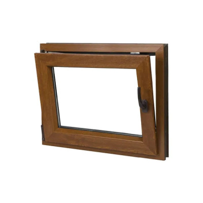 Plastové okno Standard OS 1, L, 90 × 60 cm, dvojsklo, levé, dub zlatý - A Plastové okno Standard OS 1, L, 90 × 60 cm, dvojsklo, levé, dub zlatý - A