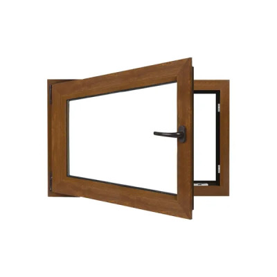 Plastové okno Standard OS 1, L, 90 × 60 cm, dvojsklo, levé, dub zlatý - A Plastové okno Standard OS 1, L, 90 × 60 cm, dvojsklo, levé, dub zlatý - A