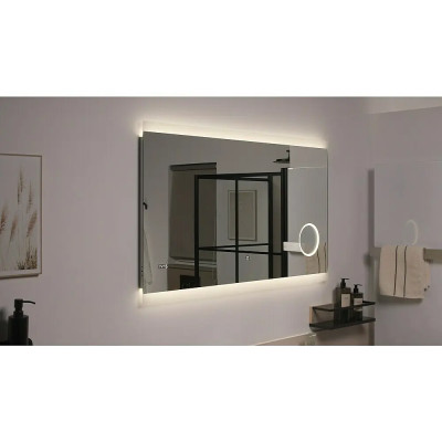 Zrcadlo DSK s podsvícením, stříbrný lesk 2.0, 120 x 70 cm - A