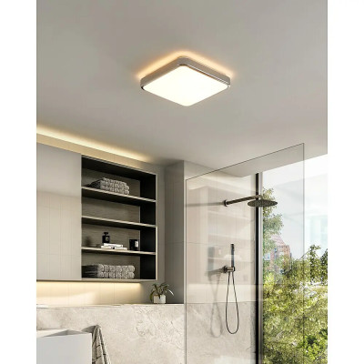 LED stropní svítidlo Manilva 1, 29 x 29 x 7 cm, bílá/chrom - B LED stropní svítidlo Manilva 1, 29 x 29 x 7 cm, bílá/chrom - B