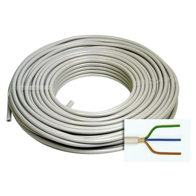 Opláštěný kabel NYM-J 3x2,5 mm², počet vodičů: 3, 2,5 mm², 50 m - A