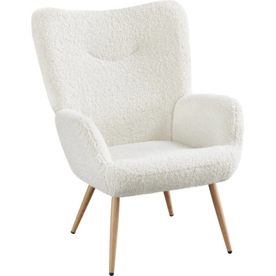 Křeslo s opěradlem 592302 white, skandinávský design - A