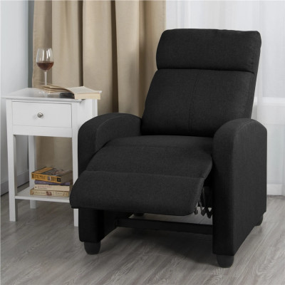 TV křeslo 610887 black, čalouněné křeslo, polohovací křeslo, černé - A