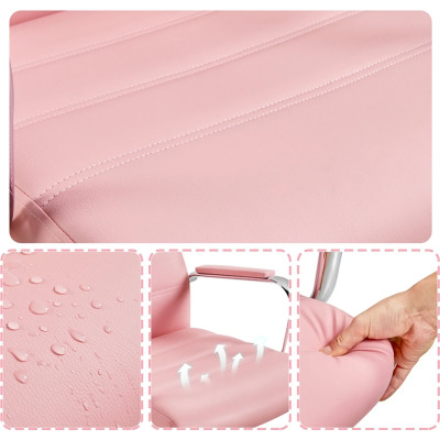 Ergonomická otočná manažerská židle 591884 pink, 130 kg, růžová - A