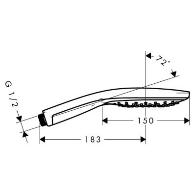 Ruční sprcha HANSGROHE Raindance Select 150, ø 150 mm - B