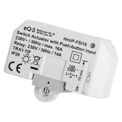 Bezdrátový IP přepínač Homematic HmIP-FSI16, 230 V, 16 A, 3 220 W - N