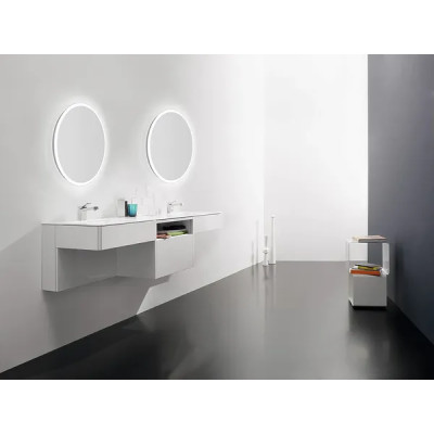 Zrcadlo s LED osvětlením Silver Space, ø 60 cm - A