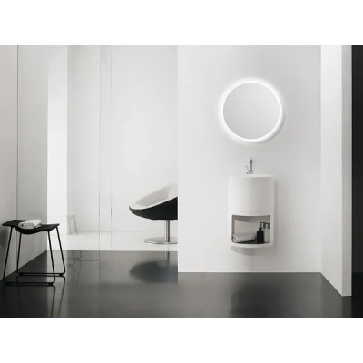 Zrcadlo s LED osvětlením Silver Space, ø 60 cm - A