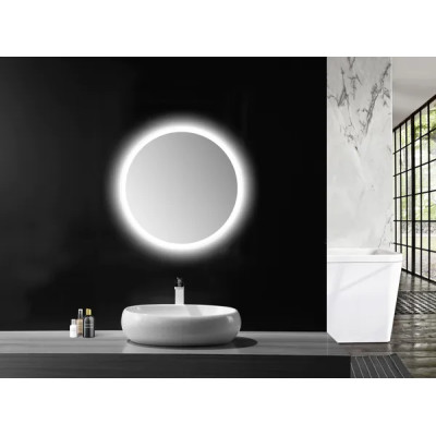 Zrcadlo s LED osvětlením Silver Space, ø 60 cm - A