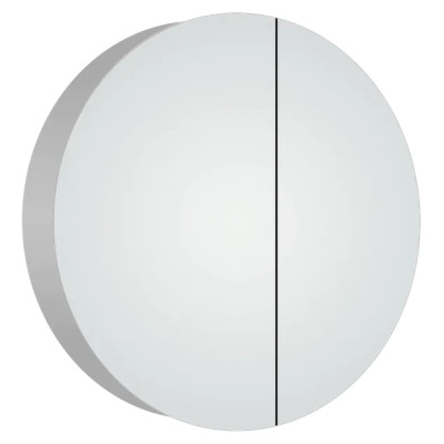 Zrcadlová skříňka Aluminio Round, ø 60 × 10 cm, stříbrná - A