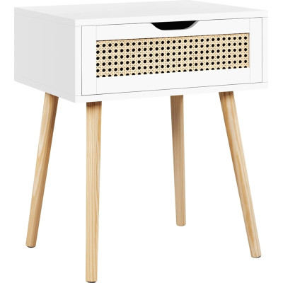Noční stolek z ratanu 592827 white, bílý - B