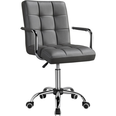 Kancelářská židle 591932 gray, šedá imitace kůže, 120 kg - B