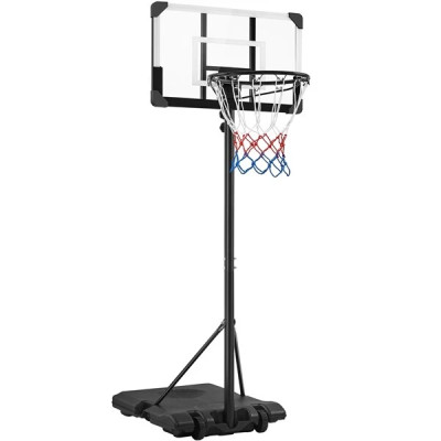 Výškově nastavitelný basketbalový koš 592489 black/white - A