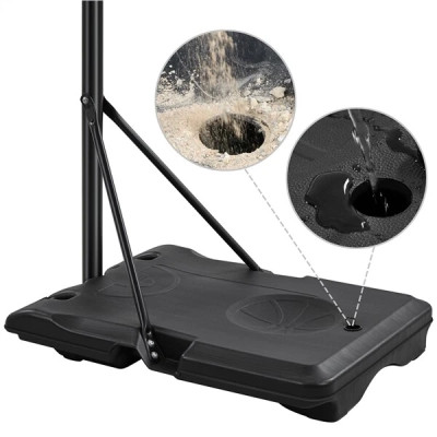 Výškově nastavitelný basketbalový koš 592489 black/white - A