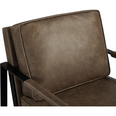 Polstrované křeslo Vintage 611319 brown, s kovovým rámem - A Polstrované křeslo Vintage 611319 brown, s kovovým rámem - A