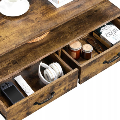 Odkládací stolek 614397 rustic brown, 100 x 48 x 46 cm, hnědý - A Odkládací stolek 614397 rustic brown, 100 x 48 x 46 cm, hnědý - A