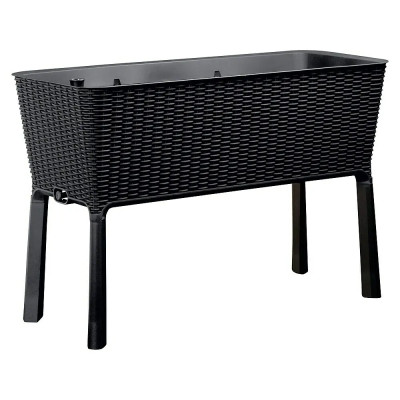 Vyvýšený záhon Easy Growing, 114 x 49,3 x 75,7 cm, plast, tmavě šedá - B