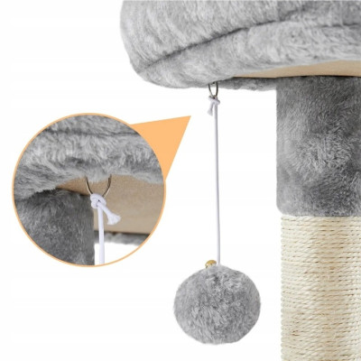 Škrabadlo pro kočky 592975 light gray, 87 cm, šedé - B
