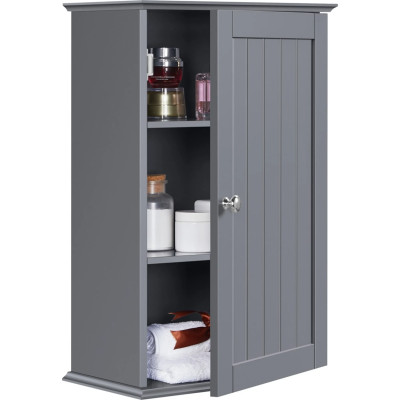 Nástěnná koupelnová skříňka 591745 dark gray, 35 x 20,7 x 55 cm - B