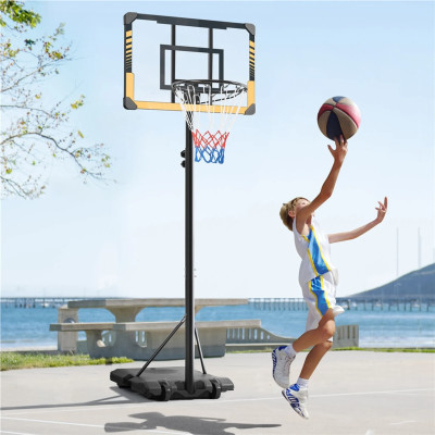 Basketbalový koš 592478 brown, mobilní, 226,5-256,5 cm - B