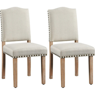 Sada 2 jídelních židlí 592496 beige, moderní, čalouněné, béžová - A