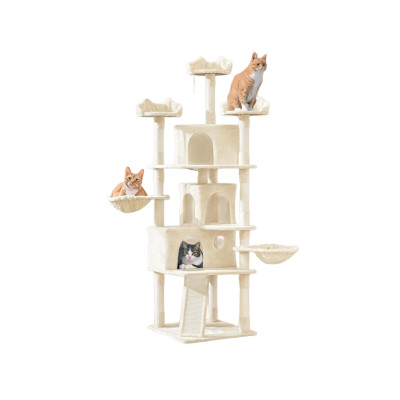 XXL škrabadlo pro kočky 615086 beige, 194 cm, stabilní - B