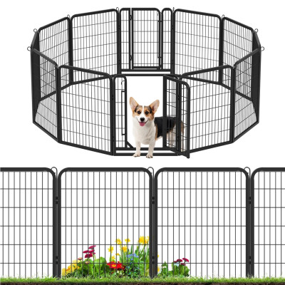 Venkovní ohrádka 614023 black, výška 80 cm, skládací, černá - B