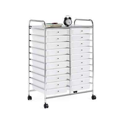 Mobilní skříňka 592107 white, 20 zásuvek, 62,5 x 36 x 91 cm - B
