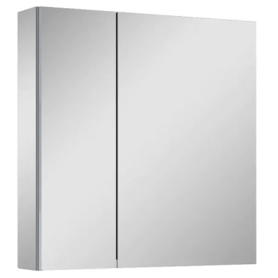 Zrcadlová skříňka Basic 60, 60,6 × 61,8 × 12,9 cm, stříbrná - B