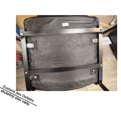Sada 2 židlí 613892 black, černá umělá kůže, polstrované područky, výška 91,5 cm - B
