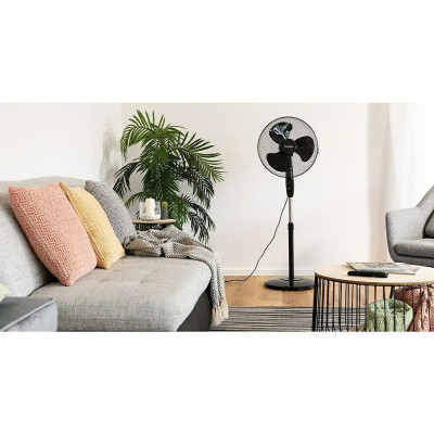 Stojanový ventilátor, černá, 40 cm, 127 cm - A
