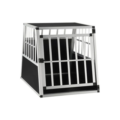 Přepravní box pro psy 26966, hliníkový, robustní a snadno udržovatelný, mřížka dveří uzavíratelná, L-X, 91 x 65 x 69 cm - B