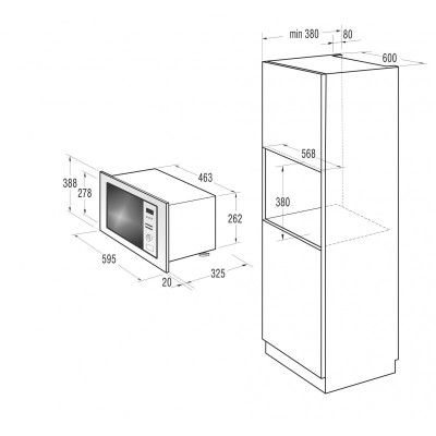 Vestavná mikrovlnná trouba GORENJE BM 300 X - A