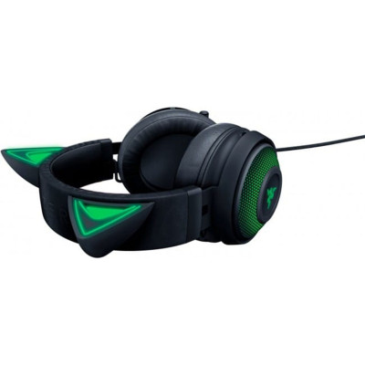 Herní sluchátka RAZER Kraken Kitty Edition s USB a podsvícením Chroma RGB, černá - A