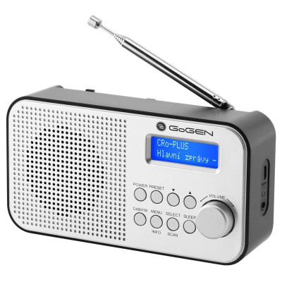 Radiopřijímač s DAB+ GOGEN DAB 300 N, stříbrný - B Radiopřijímač s DAB+ GOGEN DAB 300 N, stříbrný - B
