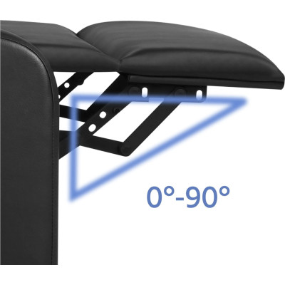 Černé polohovací křeslo 614490 black, 87 x 61,5 x 99 cm - B Černé polohovací křeslo 614490 black, 87 x 61,5 x 99 cm - B