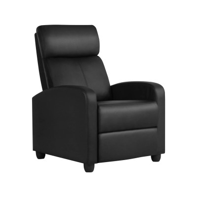 Černé polohovací křeslo 614490 black, 87 x 61,5 x 99 cm - B